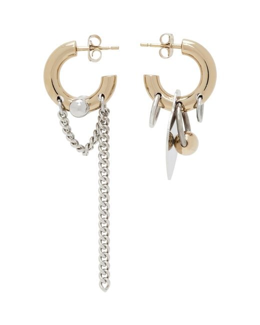 Justine Clenquet Metallic Nick Earrings