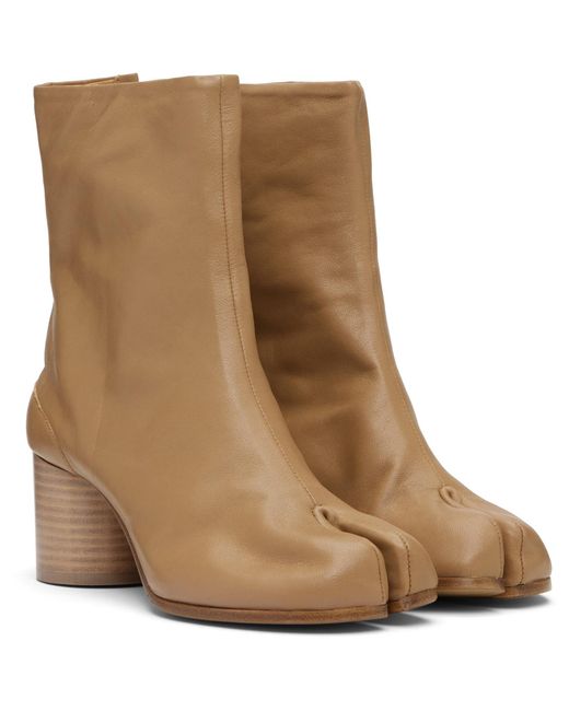 Maison Margiela Brown Tabi Ankle Boots