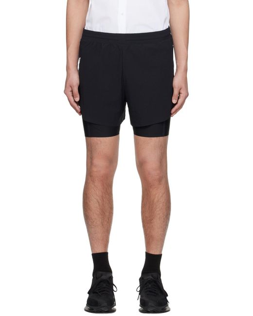Y-3 Blue Layered Shorts for men