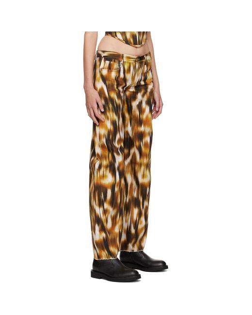 Priscavera Metallic Printed Jeans