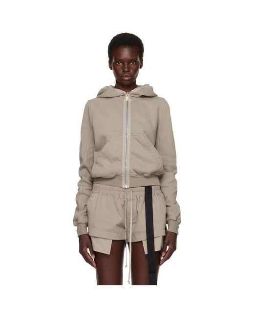 Rick Owens Natural Tower Small Hoodie