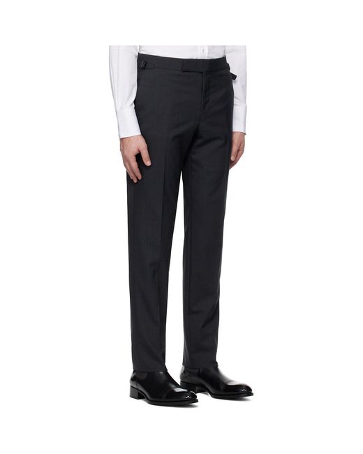 Tom Ford Blue Super Plain Weave O'Connor Trousers for men