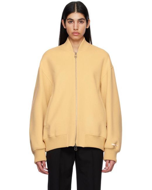 Sportmax Black Yellow Double-faced Bomber Jacket