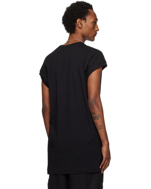 Dries Van Noten Black V-neck T-shirt for men