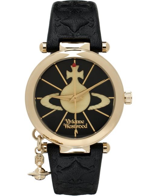 Vivienne Westwood Black Orb Watch for men