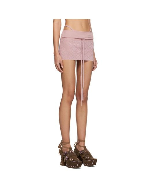 KNWLS Pink Cali Miniskirt