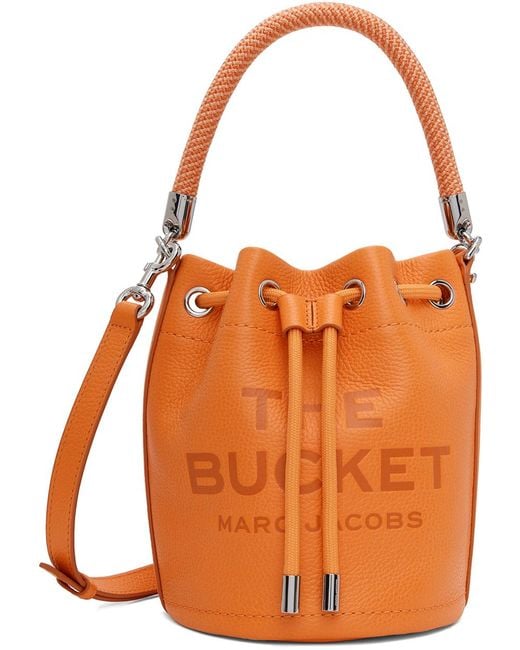 Marc Jacobs 'the Leather Bucket' Bag in Orange | Lyst