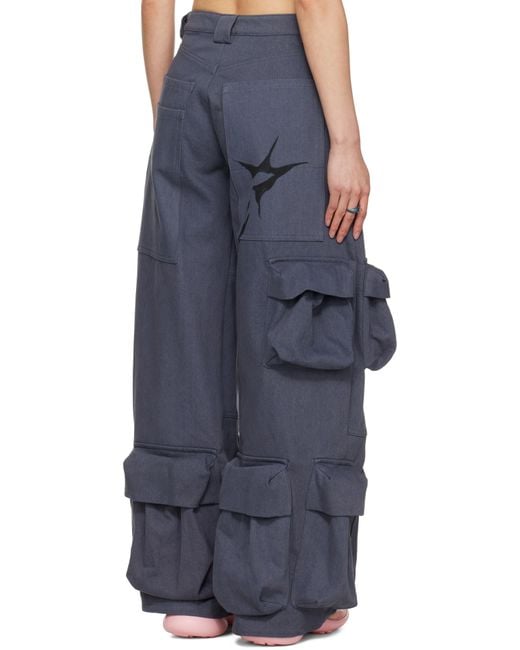 【関税込み】Collina Strada ブルー Garden デニム カーゴパンツ Collina Strada ブルー Garden デニム カーゴパンツ ブルー | Lyst