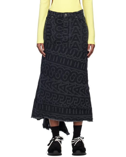 Marc Jacobs Black 'the Monogram' Midi Skirt