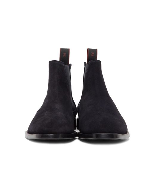 paul smith blue suede chelsea boots