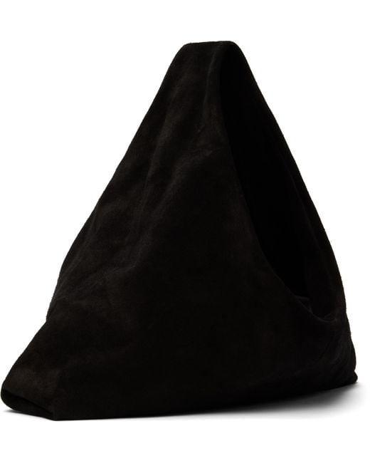 Kassl Black Anchor Small Suede Tote