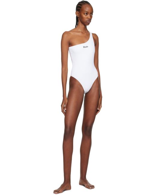 Rhude Black Ssense Exclusive White Swimsuit