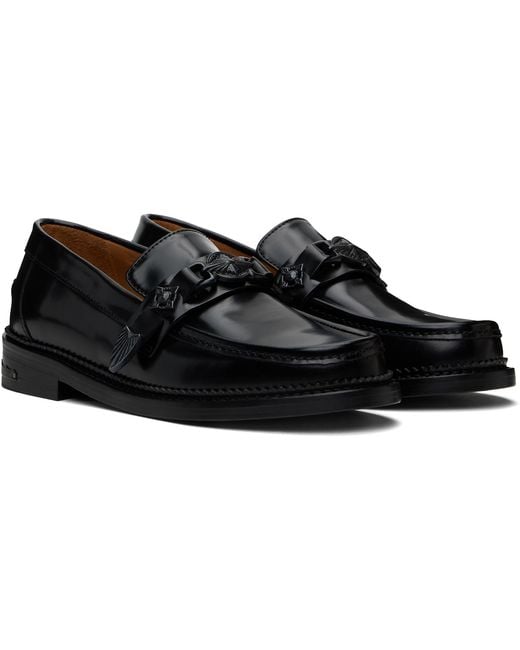 Toga Virilis Black Ssense Exclusive Leather Loafers for men