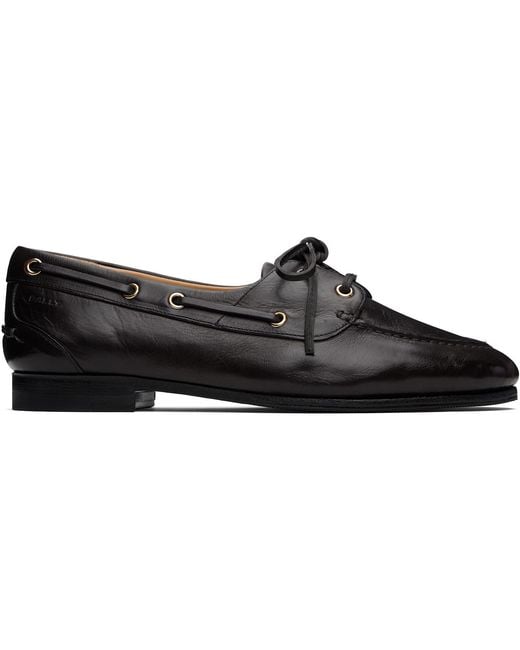 Bally Black Plume Derbys