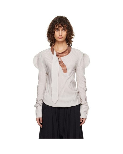 Kiko Kostadinov White Evelyn Blouse