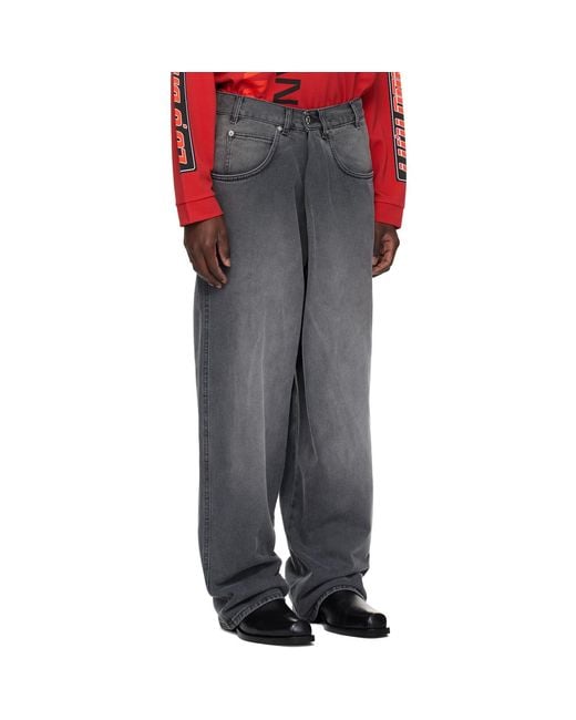 Lu'u Dan Multicolor Kriss Kross Jeans for men