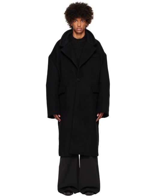 Entire studios Black Basilica Coat for men