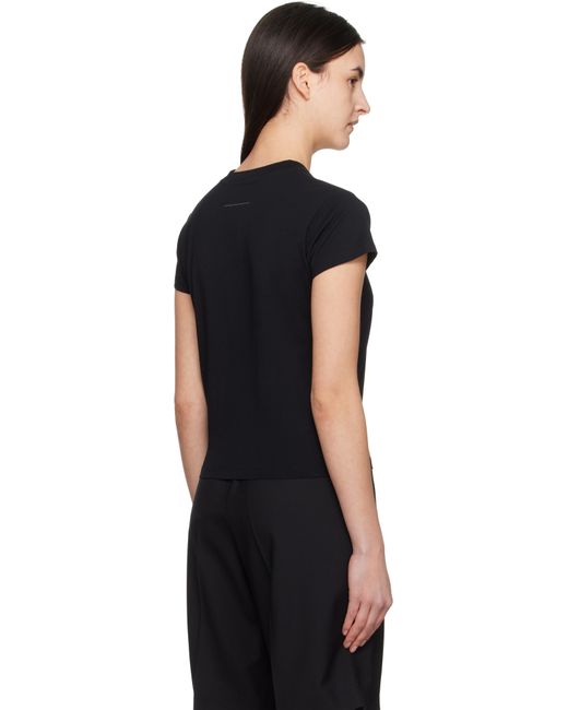 MM6 by Maison Martin Margiela ブラック ロゴ Tシャツ Black