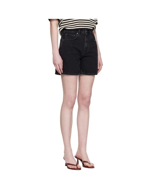 Anine Bing Blue Delaney Denim Shorts