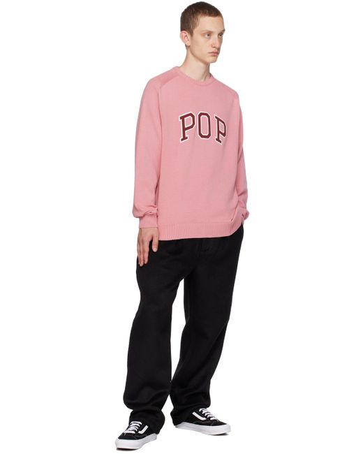 Pop Trading Co. Pink Appliqué Sweater for men
