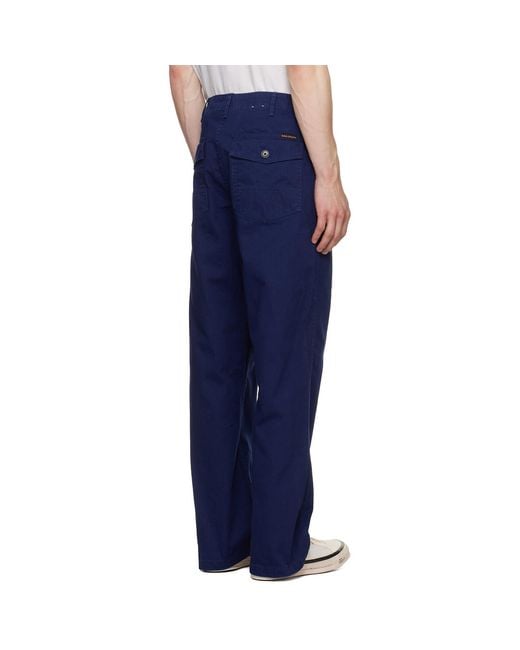 Nudie Jeans Blue Tuff Tony Trousers for men
