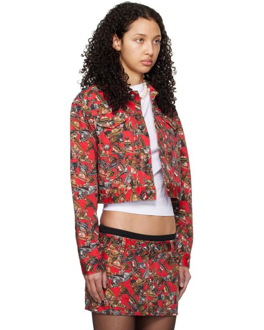 Vivienne Westwood Red Marlene Denim Jacket | Lyst