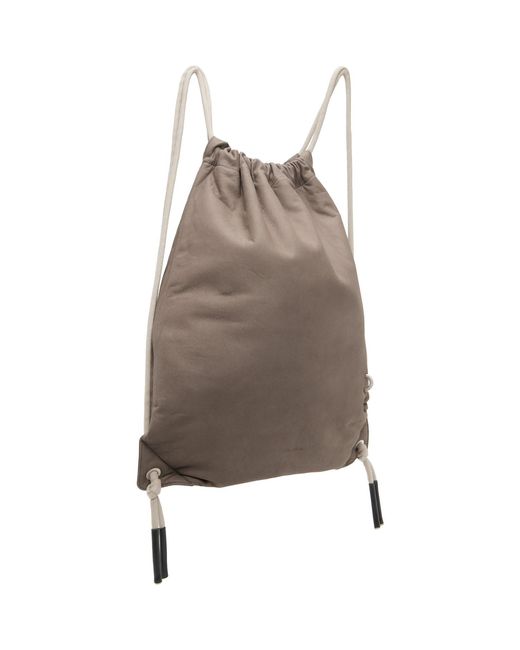 Rick Owens Brown Tower Drawstring Backpack