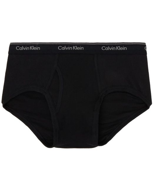 Ensemble de trois slips noirs Calvin Klein pour homme en coloris Black