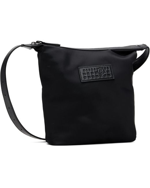 MM6 by Maison Margiela Black Numeric Vertical Crossbody Bag for men