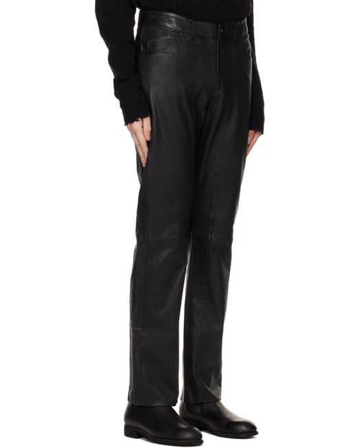 FREI-MUT Black Alien Leather Pants for men