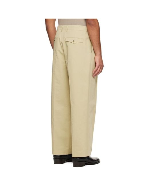 LE17SEPTEMBRE Natural Two Tuck Trousers for men