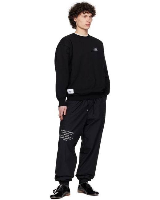 (w)taps Black Spst2002 Lounge Pants for men
