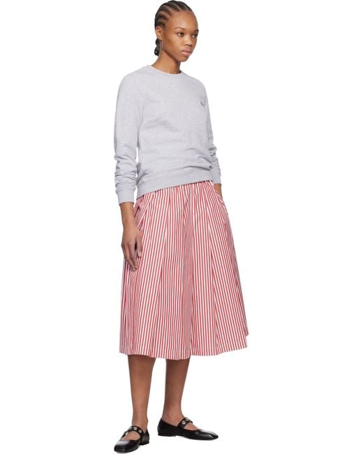 Pull Molletonné Gris À Écusson À Logo De Renard Maison Kitsuné en coloris Multicolor