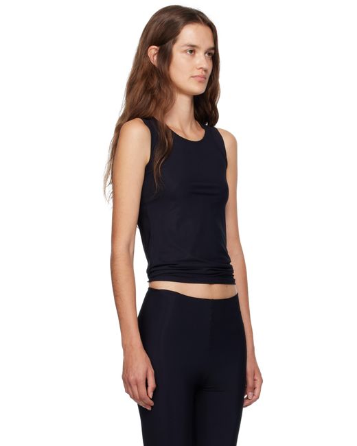 Jil Sander Black Round Neck Sleeveless Tank Top