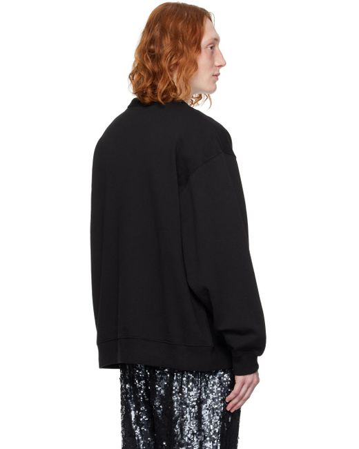 Dries Van Noten Black Oversized Sweatshirt for men