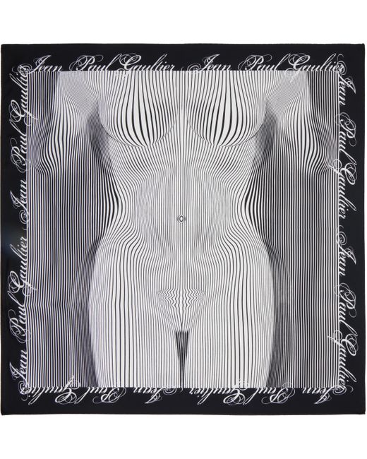 Jean Paul Gaultier ブラック The Body Morphing Marinière スカーフ Gray