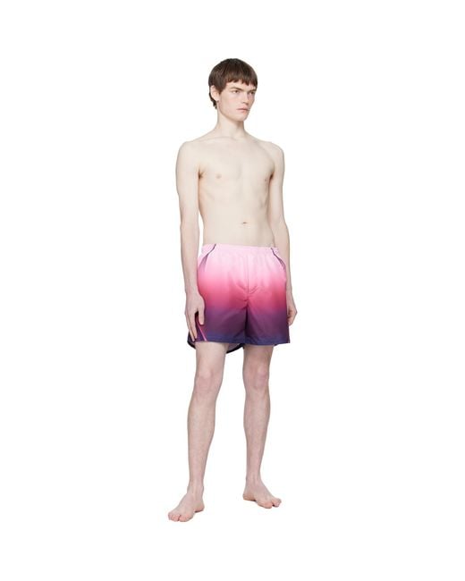 Casablanca Pink Gradient Printed Shorts for men