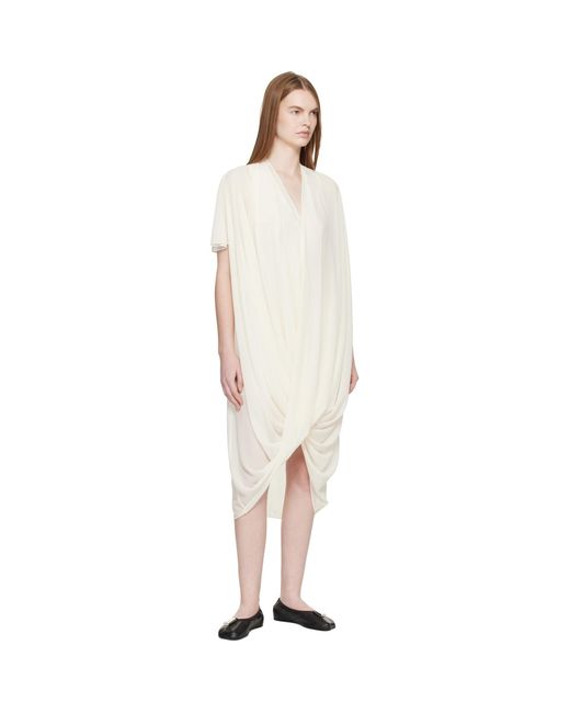 MM6 by Maison Margiela Black Off- Chiffon Midi Dress