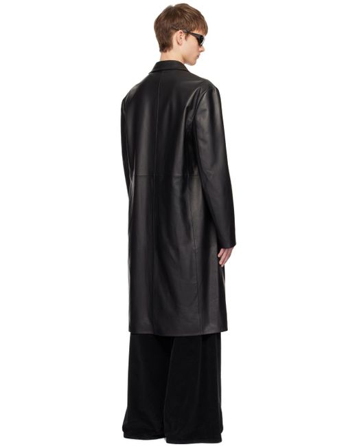 Manteau babil noir en cuir The Row pour homme en coloris Black