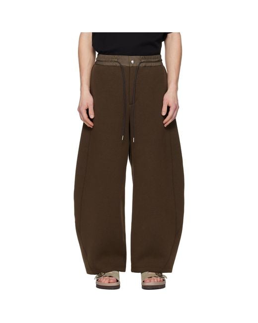 Sacai Brown Sponge Sweatpants for men