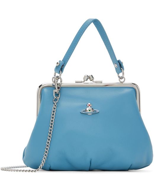 Vivienne Westwood Blue Granny Frame Bag for men