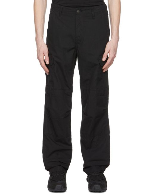 Carhartt WIP Black Cotton Cargo Pants for Men | Lyst