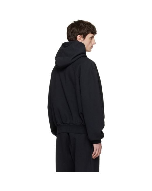 Fear Of God Blue Sunfaded Classic Half Raglan Pocket Hoodie for men