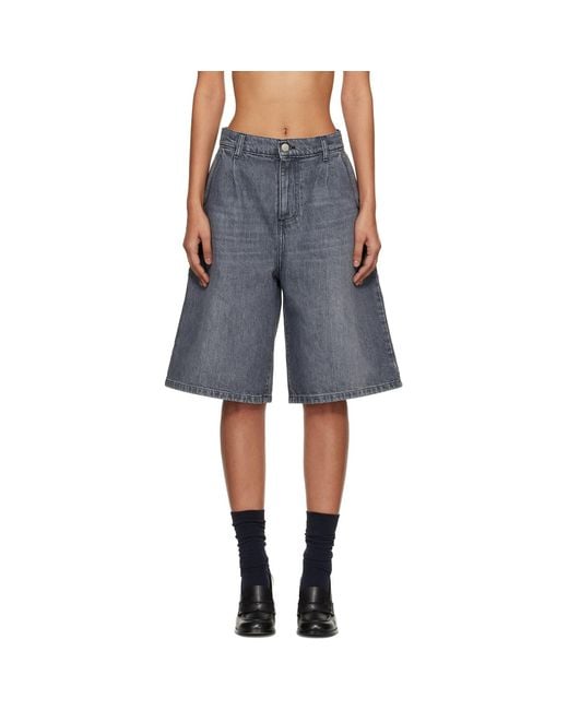 mfpen Black Rivet Denim Shorts