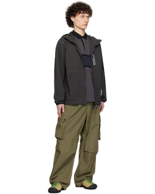 And Wander Green Gramicci Edition Military Wide Cargo Pants for men