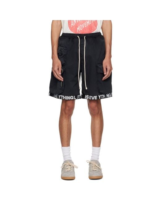 RIVINGTON roi Rebis Black Left Out Shorts for men