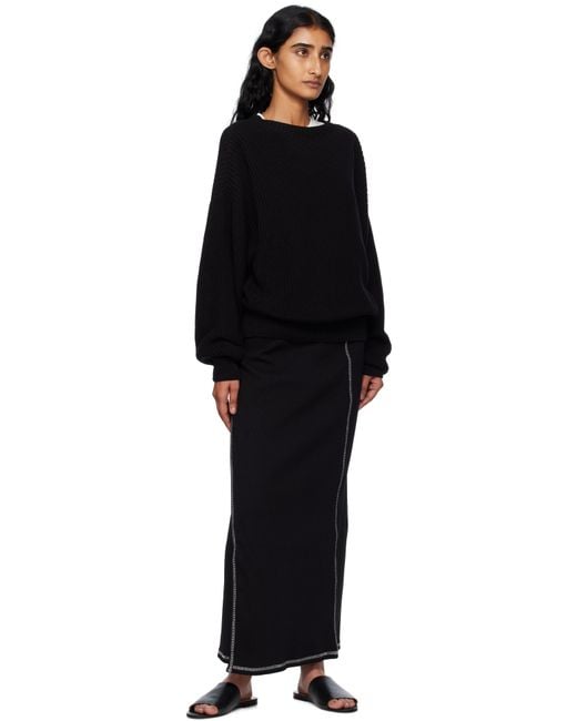 Baserange Black Brig Maxi Skirt