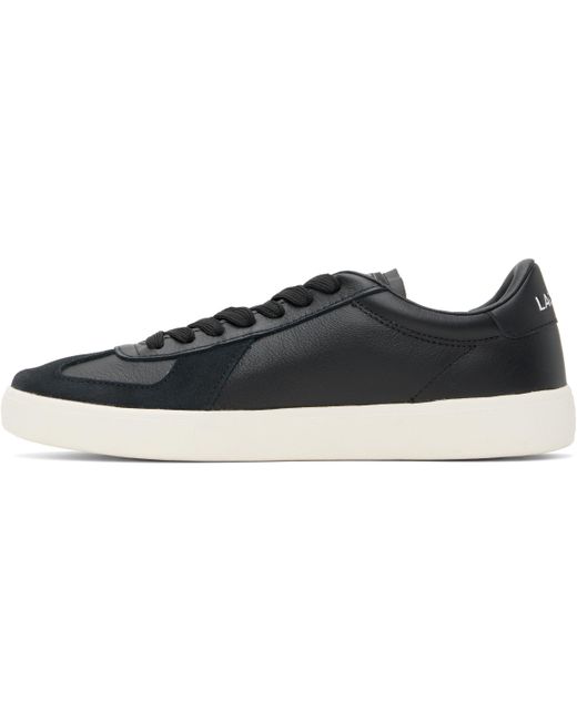 メンズ Lacoste ブラック Baseshot Pro レザースニーカー Black