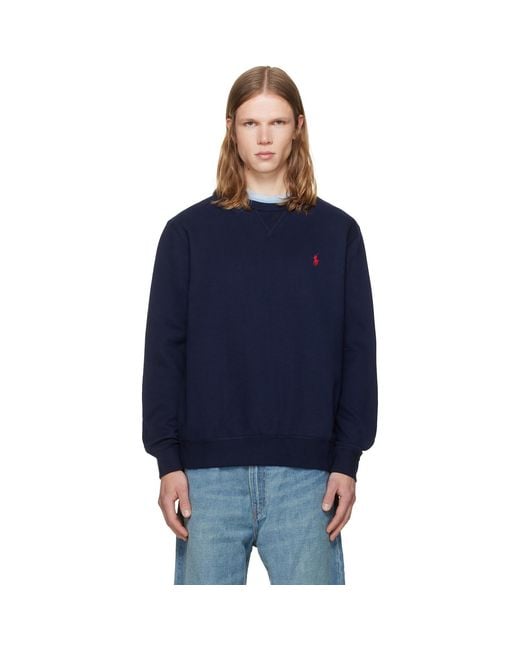 Polo Ralph Lauren Blue 'The Rl Fleece' Sweatshirt for men