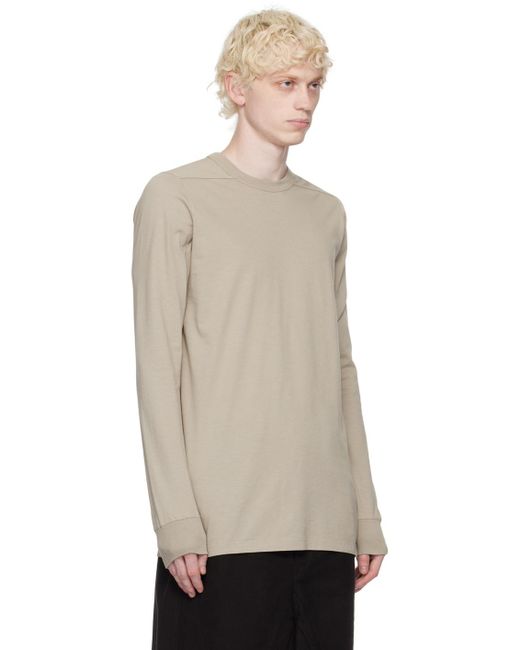 Rick Owens Natural Off-white Level Long Sleeve T-shirt for men